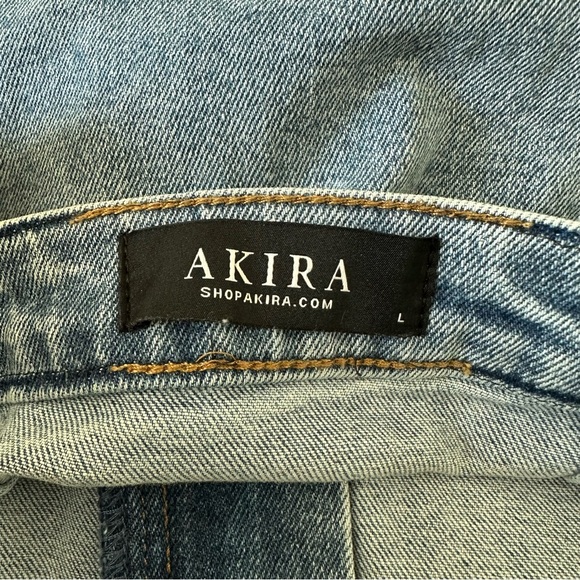 Akira (L) Butterfly Kiss Embellished Denim Mini Tube Dress- Rhinestone Butterfly - Picture 9 of 10